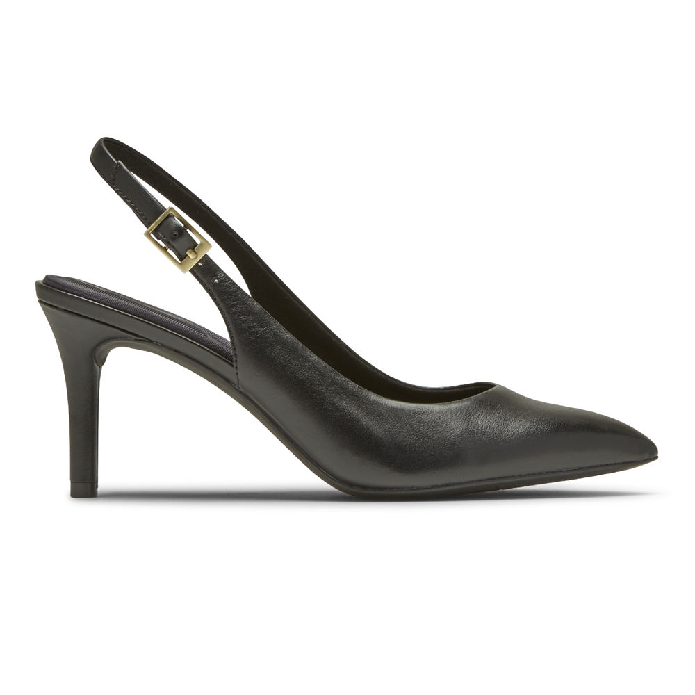 Rockport Singapore Womens Pumps - Total Motion Pointed Toe Sling Black - AS6342819